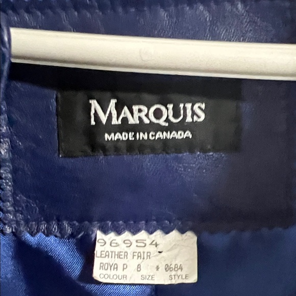 Beautiful Vintage Royal Blue Suede and Leather Suit - Picture 7 of 12